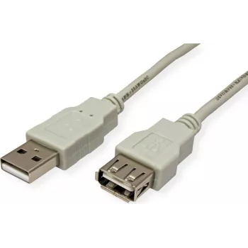 SECOMP STANDARD Przedłużacz USB 2.0, Typ A-A, wtyk do gniazda, beżowy, 1,8 m (S3112)
