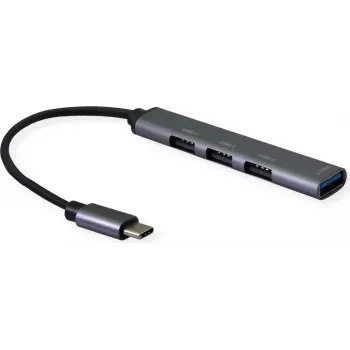 SECOMP STANDARD Hub USB 2.0, złącze USB-C, 4 porty USB-A (3x USB 2.0 + 1x USB 3.2 Gen1) (S3017)