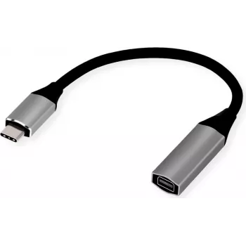 SECOMP STANDARD kabel adapter USB-C na Mini DisplayPort 1.2, 0,2 m, czarny S3216