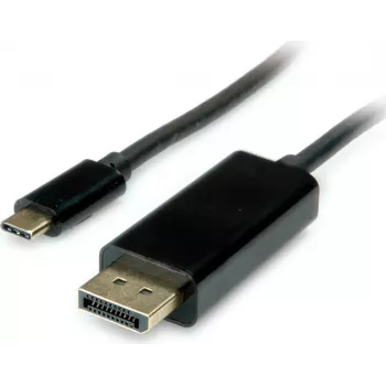 Kabel adapter USB-C na DisplayPort SECOMP 1.2 ST/ST 2m Czarny S3733