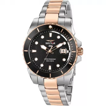 SECTOR MAN R3253276002 41 mm Stal nierdzewna Zegarek kwarcowy Niebieska tarcza Srebrna bransoleta mesh milanese