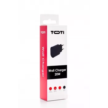 SEEK TOTI 20W USB-C PD Szybka ładowarka sieciowa, czarna