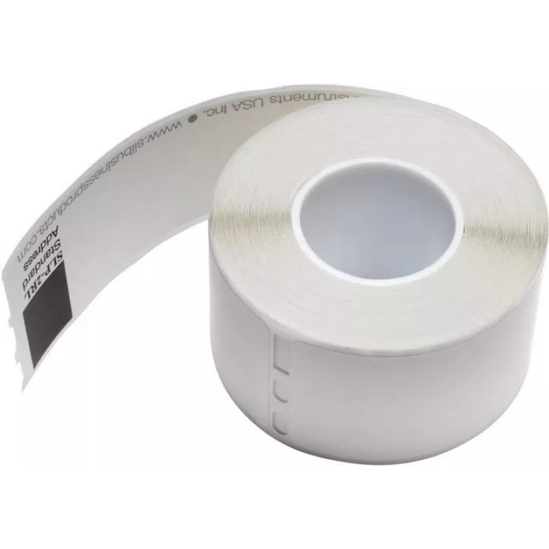 Seiko SLP-2RLC Przezroczyste etykiety adresowe 28x89mm, 2 rolki, 260 etykiet, białe, klej stały, termiczne bezpośrednie, do Smart Label Printer