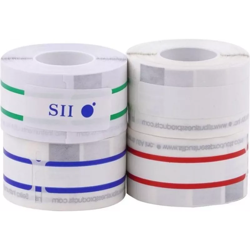 Seiko SLP-4AST Etykiety adresowe w różnych kolorach - 28 x 89 mm, 520 etykiet (4 rolki po 130) do Smart Label Printer 420/425/430/440/450 16.06.2037