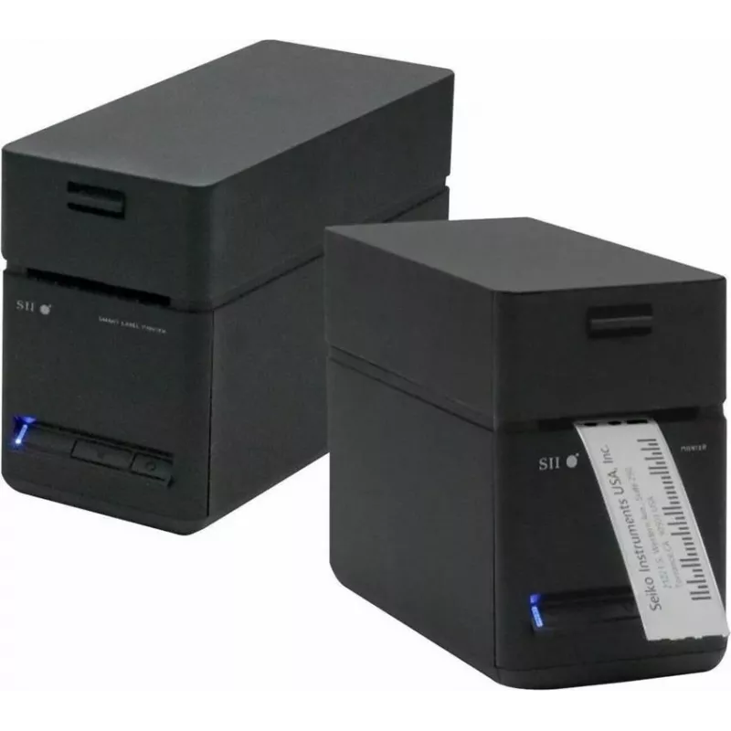 Drukarka etykiet SEIKO SLP-720RT Wireless LAN, 300 dpi, termiczna bezpośrednia, USB/Ethernet/Wi-Fi, automatyczny nóż, czarno-szara