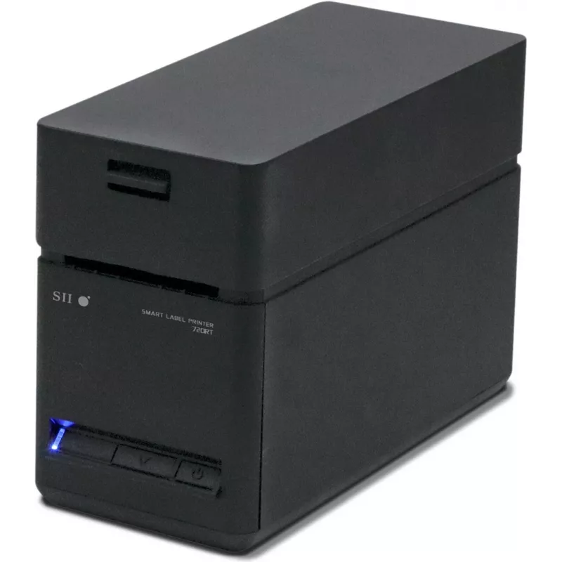 Drukarka etykiet SEIKO SLP-720RT Wireless LAN, 300 dpi, termiczna bezpośrednia, USB/Ethernet/Wi-Fi, automatyczny nóż, czarno-szara
