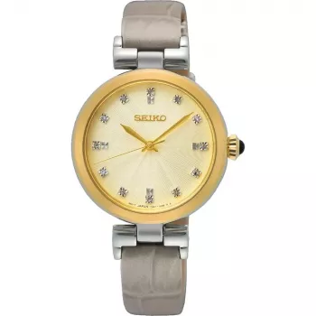 SEIKO SRZ546P1 Zegarek damski kwarcowy 30mm Stal nierdzewna Srebrna tarcza