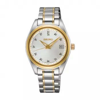 Zegarek SEIKO SUR582P1 damski kwarcowy 32mm stal nierdzewna srebrna tarcza