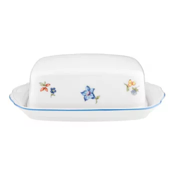 Seltmann Sonate Nostalgia porcelanowa maselniczka, biała, prostokątna, do zmywarki i mikrofalówki