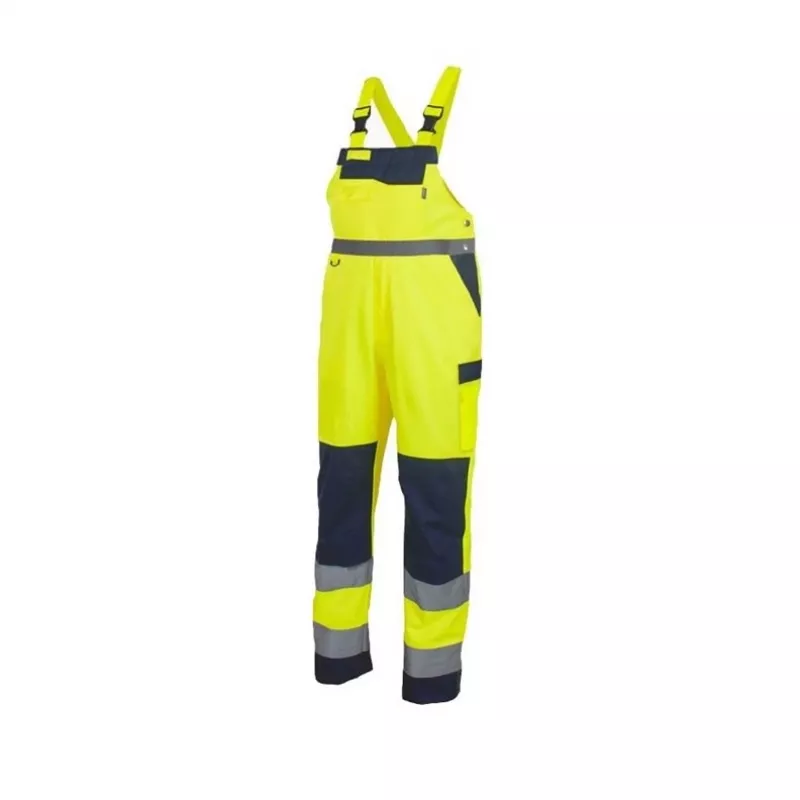 Semi-Combination Drogowiec 11-000024-XL High-Visibility Orange/Navy Bib and Brace Work Overalls XL