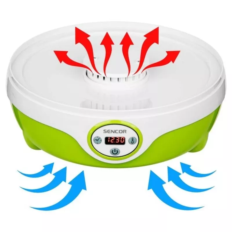 Sencor SFD 851GR Suszarka do żywności, 240 W, średnica sit 25,5 cm, 35-70°C, zielona