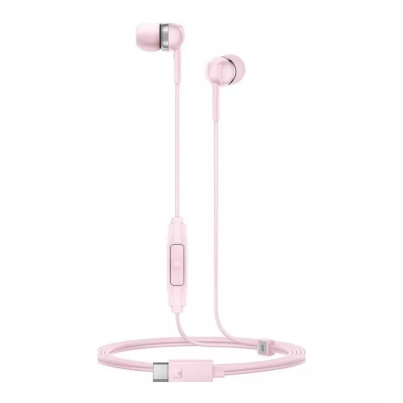 Sennheiser CX 80U Przewodowe słuchawki douszne z mikrofonem i pilotem, kolor Sakura Pink, 17 Hz - 20 kHz