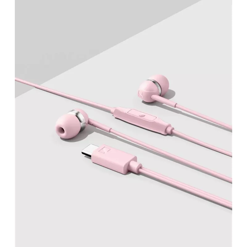 Sennheiser CX 80U Przewodowe słuchawki douszne z mikrofonem i pilotem, kolor Sakura Pink, 17 Hz - 20 kHz