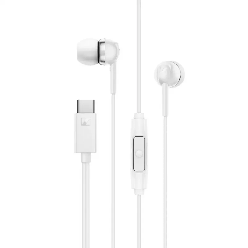 Sennheiser CX 80U przewodowe słuchawki USB-C z mikrofonem, białe