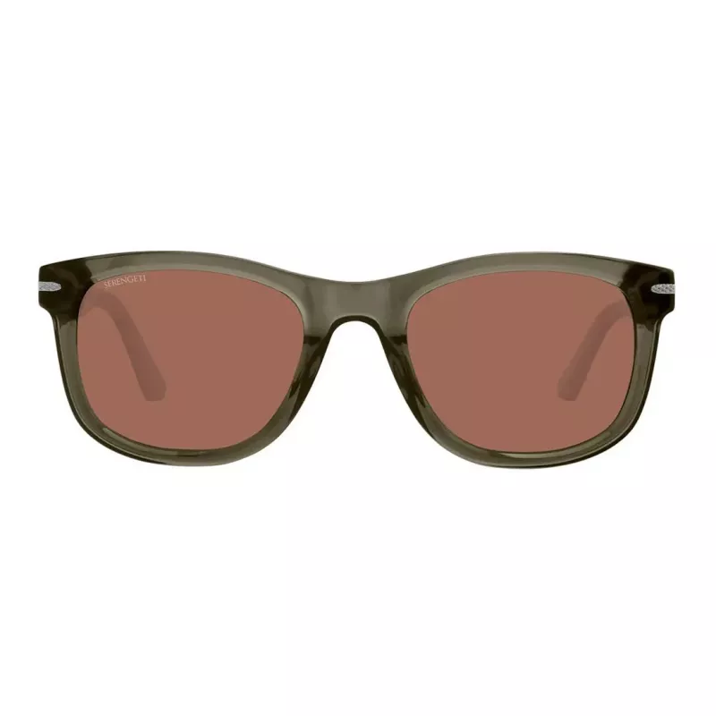 SERENGETI Okulary przeciwsłoneczne unisex SS745004-S - Oprawka Shiny Black, soczewki Drivers Gold, 54/24/145 mm