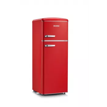 SEVERIN RKG 8930 Retro Red Lodówko-zamrażarka, 208 L, Klasa Energetyczna E