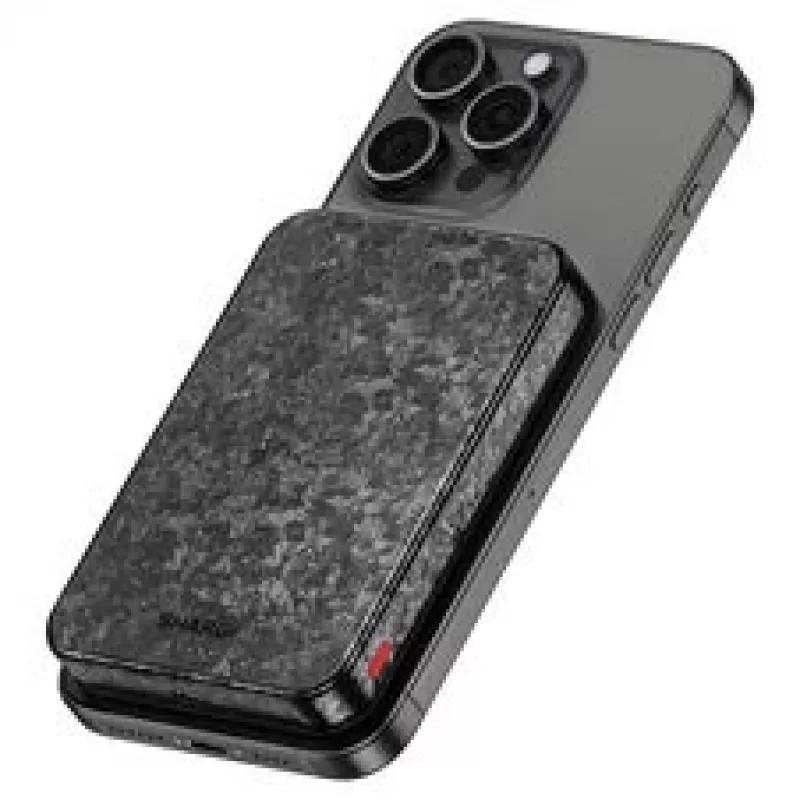 SHARGE CarbonMag 10K Bezprzewodowy Power Bank, 10 000 mAh, Qi2 15 W, USB-C 20 W, Czarny YDD-SG-C2TXWCX-HEI