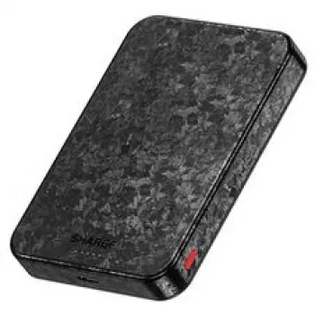 SHARGE CarbonMag 10K Bezprzewodowy Power Bank, 10 000 mAh, Qi2 15 W, USB-C 20 W, Czarny YDD-SG-C2TXWCX-HEI