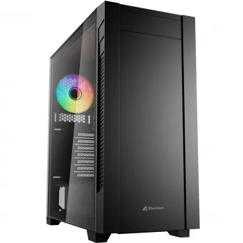 Sharkoon S25-W2 ARGB Czarna Obudowa Midi Tower ze Szkłem Hartowanym (Model 2026)