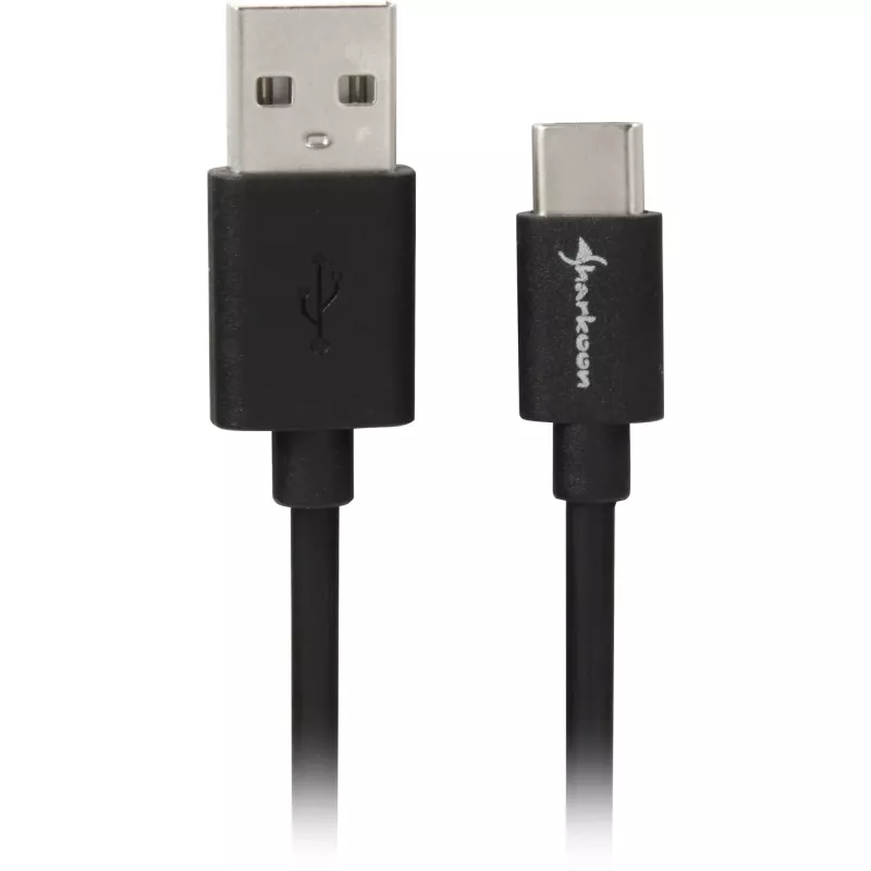 SHARKOON USB 2.0 Cable, USB-A Męski do USB-C Męski (Czarny, 2 m)