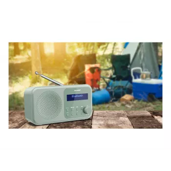 Sharp Tokyo DR-P420(GN) przenośne radio DAB+/FM, Bluetooth 5.3, akwamarynowa zieleń