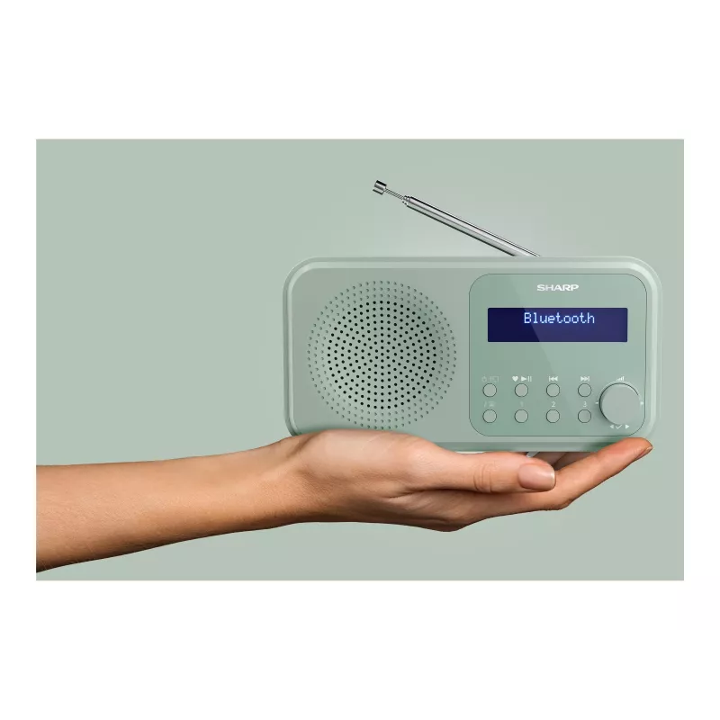 Sharp Tokyo DR-P420(GN) przenośne radio DAB+/FM, Bluetooth 5.3, akwamarynowa zieleń