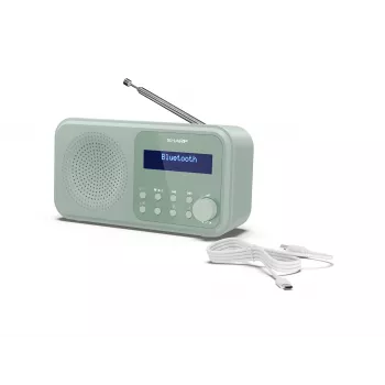 Sharp Tokyo DR-P420(GN) przenośne radio DAB+/FM, Bluetooth 5.3, akwamarynowa zieleń