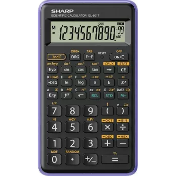 Kalkulator naukowy Sharp EL-501T, 10-cyfrowy LCD, 131 funkcji, kieszonkowy, czarny SH-EL501TBVL