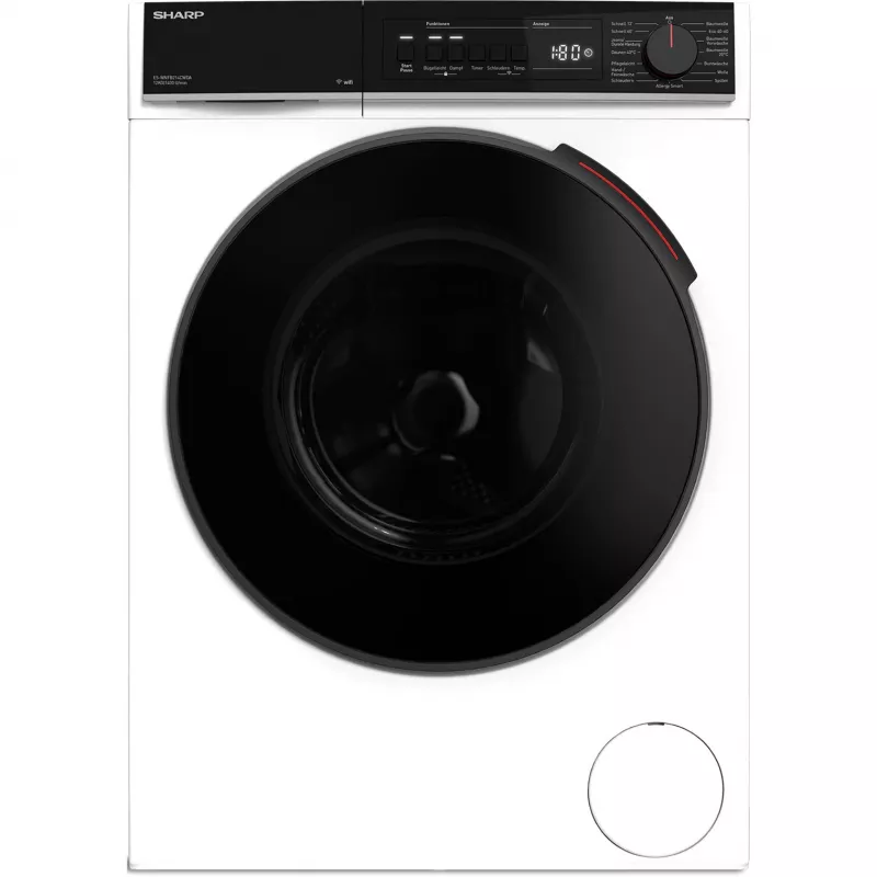 Pralka ładowana od przodu SHARP ES-WNFB214CWDA-DE, 10 kg, 1400 obr/min, Biała, Wi-Fi, Zaawansowany silnik inwerterowy
