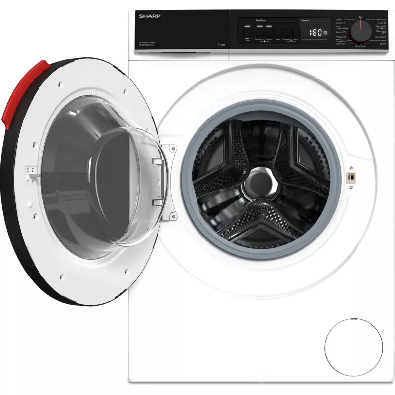 Pralka ładowana od przodu SHARP ES-WNFB214CWDA-DE, 10 kg, 1400 obr/min, Biała, Wi-Fi, Zaawansowany silnik inwerterowy