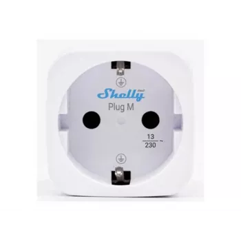 Shelly Plug M Gen3 White 2-Pack – Inteligentna wtyczka z monitorowaniem energii, 13A, Wi-Fi i Bluetooth (Typ F)