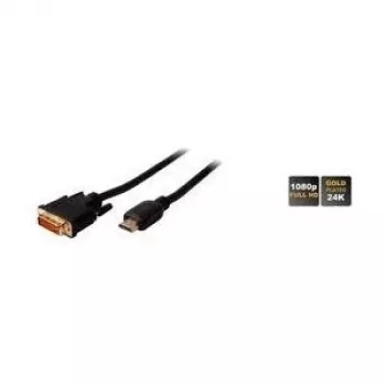 SHIVERPEAKS BASIC-S kabel HDMI do DVI-D 24+1, 1,0 m, pozłacany, czarny BS77480