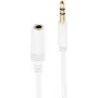 SHIVERPEAKS BASIC-S Super Slim przedłużacz kabla audio stereo 3,5 mm, męski-żeński, pozłacany, biały, 1,5 m (BS33982-W)