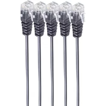 SHIVERPEAKS BASIC-S kabel telefoniczny, RJ11 do RJ11, okrągły, czarny, elastyczny, miedziany, 2,0 m, 5-pak (BS70084-2-SET5)