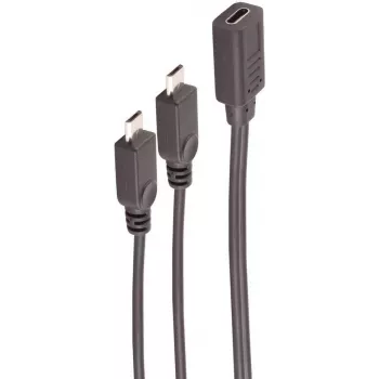 SHIVERPEAKS BS13-20021 Kabel rozdzielający USB-C na 2x Micro-USB B 0,3m Czarny