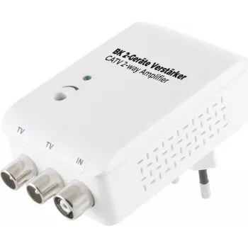 SHIVERPEAKS BS15-15002 Wzmacniacz sygnału TV 47-782 MHz, 20 dB zysku, złącza F, 230V