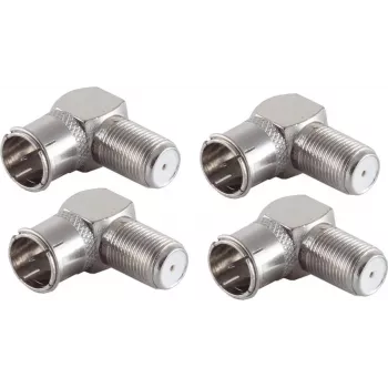 SHIVERPEAKS BS15-300514 5-pak adapterów F-Quick F-Type kątowych, męski do żeńskiego, 75 Ohm, mosiądz niklowany