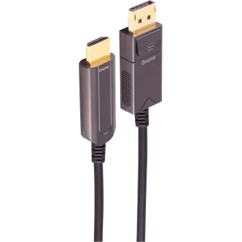 SHIVERPEAKS BS30-20485 Aktywny optyczny kabel adapter DisplayPort na HDMI, 4K60, 30m, czarny