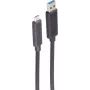 SHIVERPEAKS BS30-38105 Aktywny światłowodowy kabel USB-A do USB-C, 25 m, USB 3.2 Gen 1, 5 Gbps, czarny