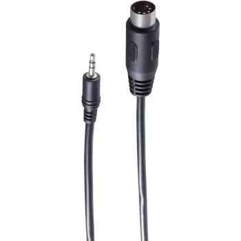 Kabel audio SHIVERPEAKS BS30822 1,5m 3,5mm na 5-pin DIN męski czarny