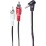 SHIVERPEAKS BS30842 Kabel audio 1,5 m 3,5 mm na 2x RCA męski czarny