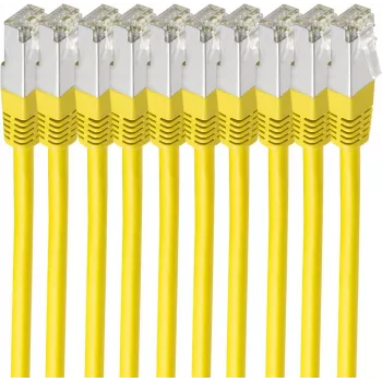 SHIVERPEAKS BS75711-HY-SET-10 kabel krosowy Cat6 S/FTP, 1 m, pozłacane złącza RJ45, czarny