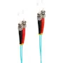 SHIVERPEAKS BS77905/3 5m kabel światłowodowy patchcord ST do ST OM3 wielomodowy duplex, aqua