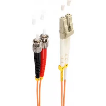 SHIVERPEAKS BS77950 Światłowodowy kabel krosowy 10m LC do ST OM2 Duplex Pomarańczowy