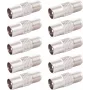 SHIVERPEAKS BS85322-SET10 Adapter koncentryczny IEC męski na F żeński, 10 sztuk, srebrny