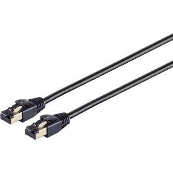 Kabel krosowy SHIVERPEAKS Helos Cat 8.1 F/FTP, 1m, czarny, 25/40GBase-T, LSZH, pozłacane złącza