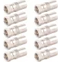 Adapter koncentryczny SHIVERPEAKS IEC żeński na F-Type męski, 10 szt., 75 Ohm, srebrny BS85321-SET10