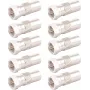 Zestaw adapterów SHIVERPEAKS IEC męski na F żeński, 10 sztuk, 75 omów, niklowany BS85323-SET10