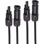 Zestaw przedłużaczy PV SHIVERPEAKS PV4, 4mm², 2x 50m, czarny, złącza MC4 BS02-32505