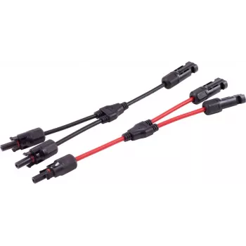 SHIVERPEAKS PV4 zestaw kabli z adapterem T, 2-na-1, 4 mm², czerwony/czarny, 30 cm (BS02-21022)